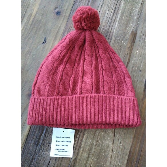 POM POM HAT Knit Beanie Women Winter Baby Alpaca Hat Fur Ski Snow beanie - Picture 1 of 4